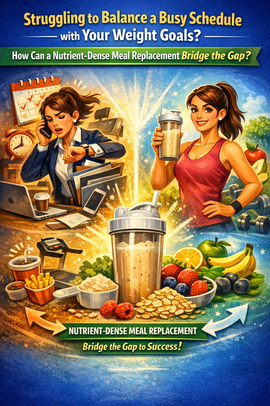 Struggling to Balance a Busy Schedule with Your Weight Goals? How Can a Nutrient-Dense Meal Replacement Bridge the Gap?
